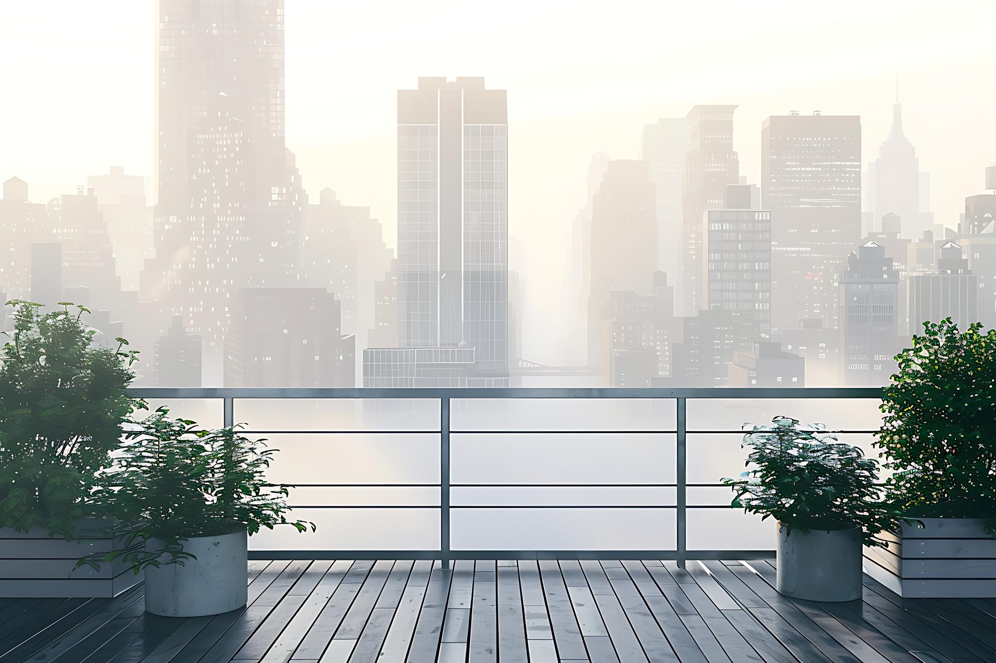Balcon cu vedere urbană